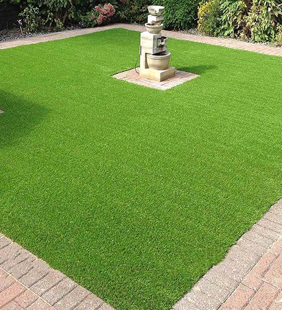 Green polyester uv resistant artificial lawn grass: